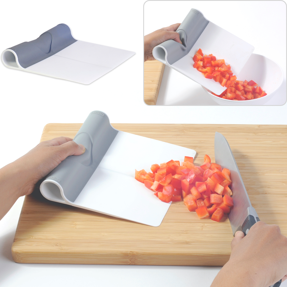Dandy ScooperDuper Folding Bench Scraper / Dough Scraper / Food Scraper / Multi-Purpose Scooping Tool / Kitchen Gadget for Cutting Board and Chefs